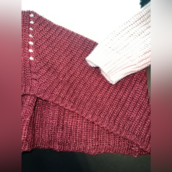 Just Polly Chevron Multicolor Knit Sweater Size Medium EUC - Picture 2 of 4